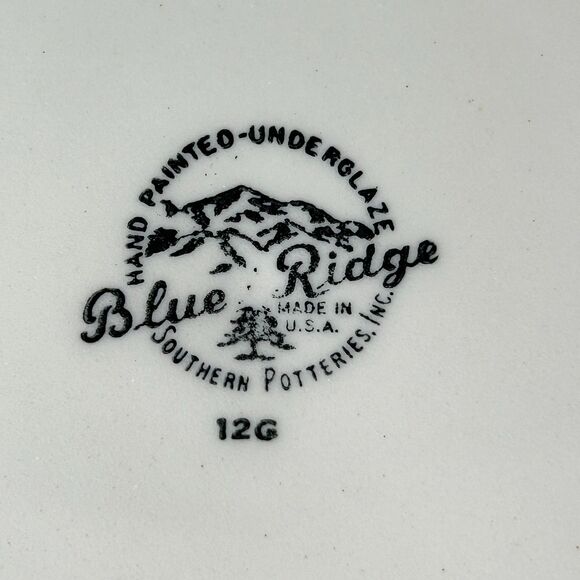 Vintage Blue Ridge Southern Potteries Bittersweet Berries 4 Hand Painted Plates - Picture 8 of 13